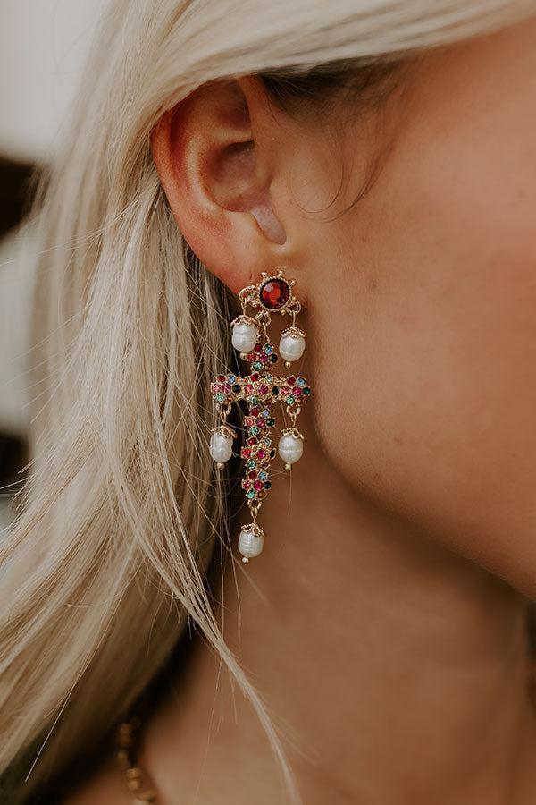 Impressions Chic Showstopper Earrings In Sangria