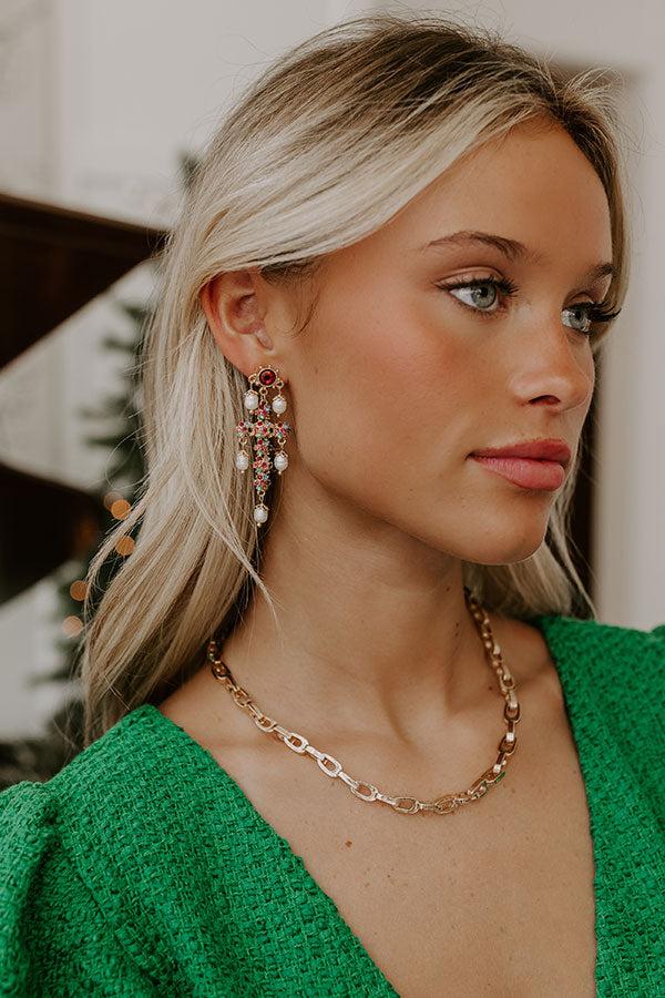 impressions Chic Showstopper Earrings in Sangria