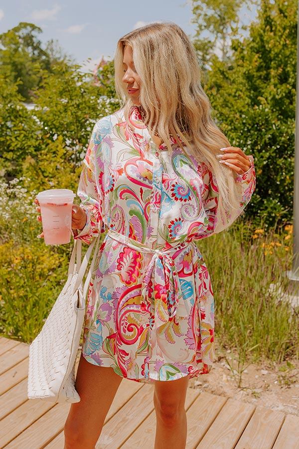 impressions Cityscape Moment Satin Mini Dress