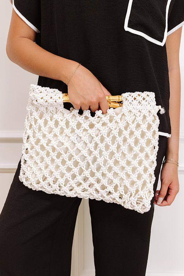 impressions Coastal Cutie Crochet Clutch in Ivory
