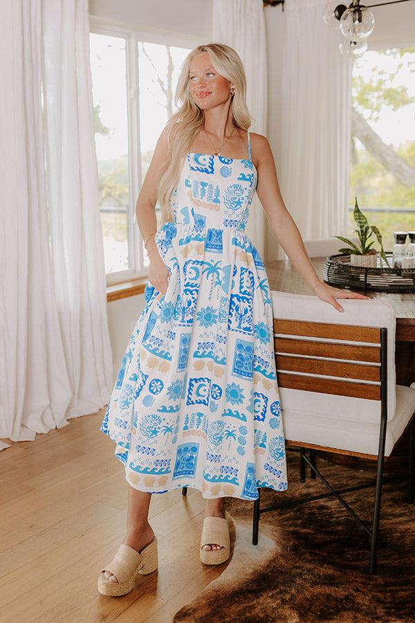 Impressions Coastal Daydream Midi Dress