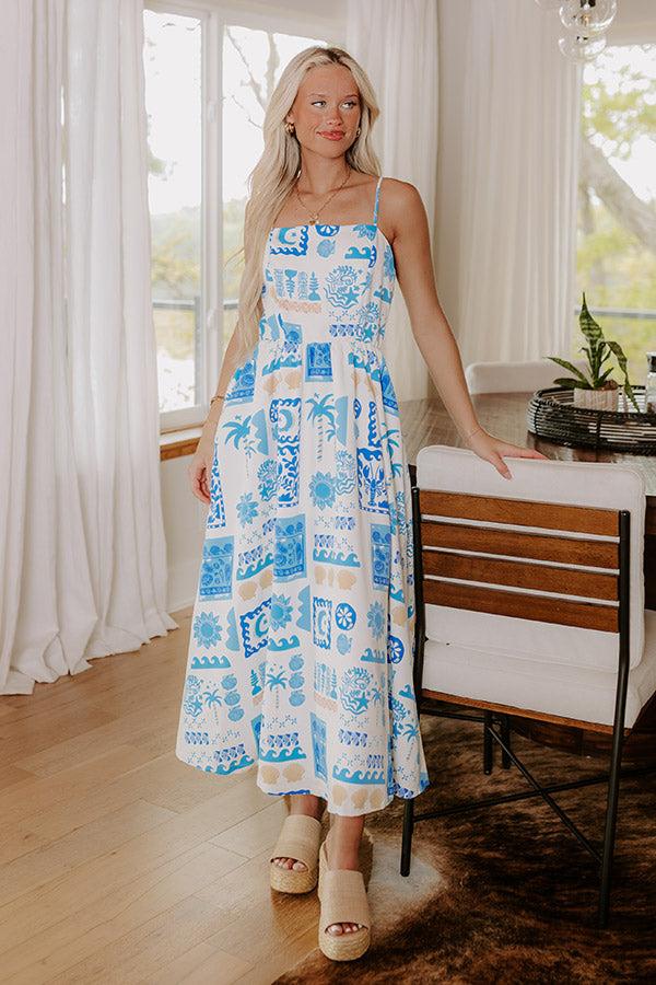 impressions Coastal Daydream Midi Dress