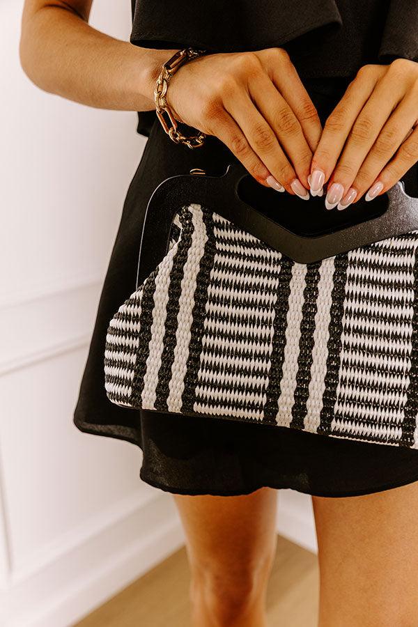 Impressions Coastal Views Woven Purse In Black