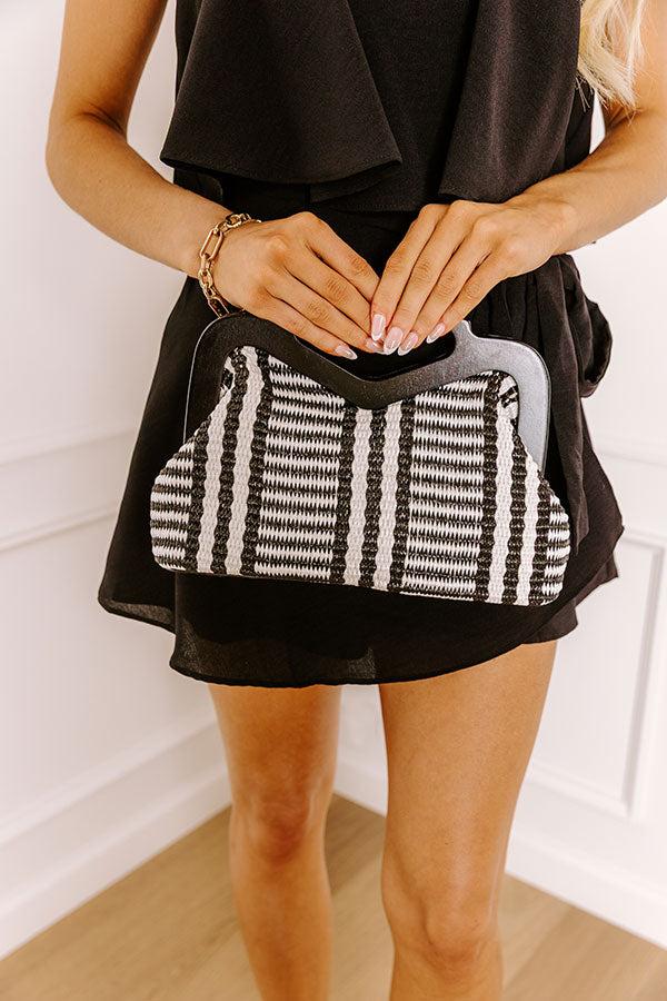 impressions Coastal Views Woven Purse in Black