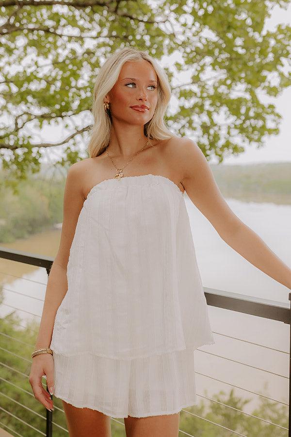 Impressions Cocktails First Romper In White