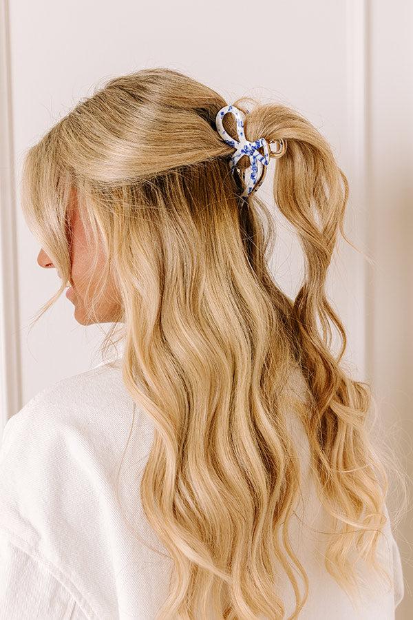 impressions Coquette Charm Claw Hair Clip in Blue