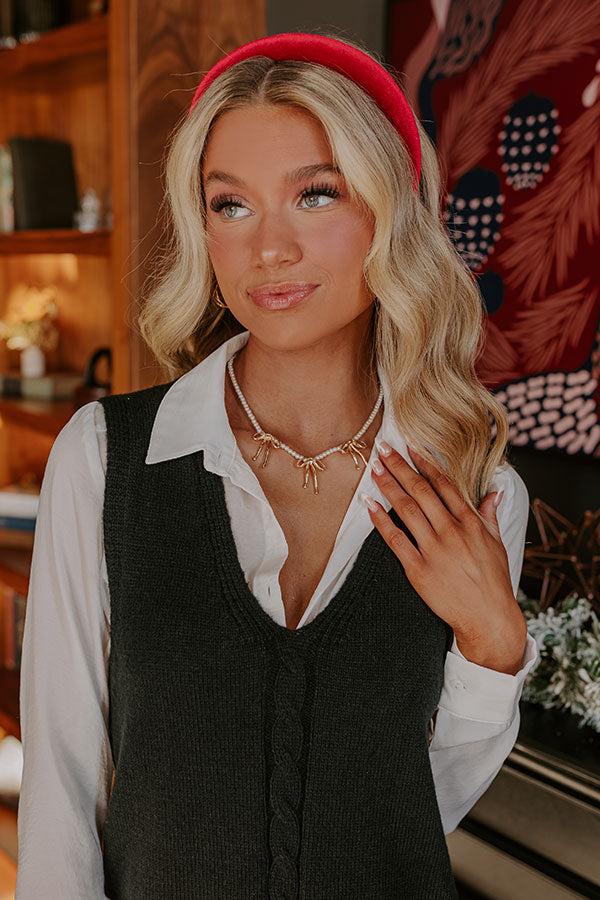 impressions Coquette Cutie Pearl Necklace in Gold