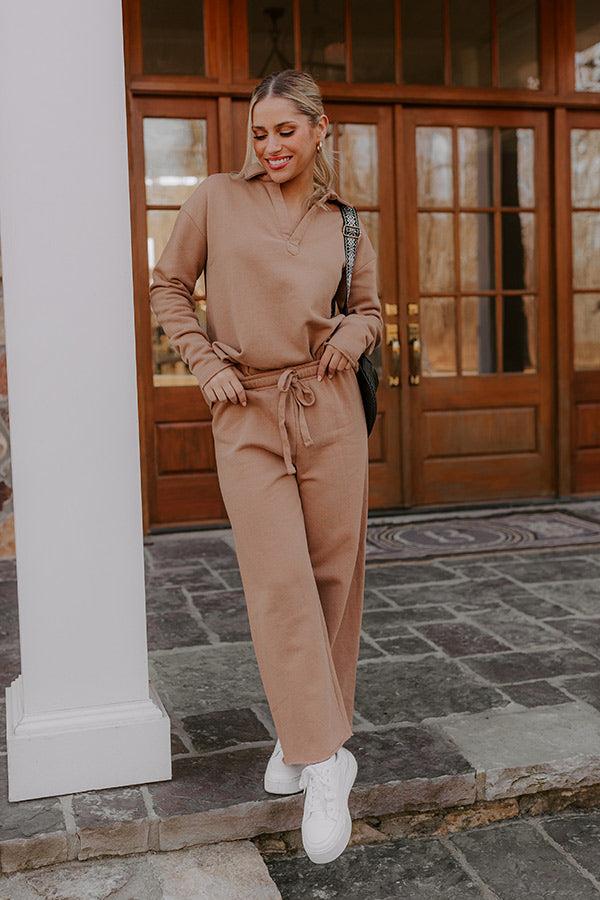 Impressions Cozy Cues Sweatshirt In Camel