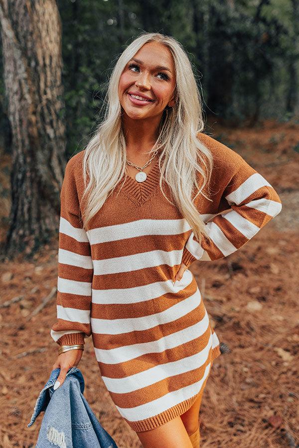 Impressions Cozy Daydream Stripe Sweater Dress
