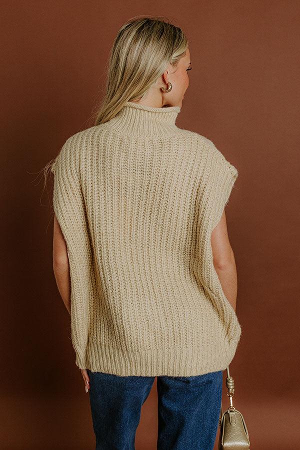 Impressions Cozy Mindset Cable Knit Sweater Top