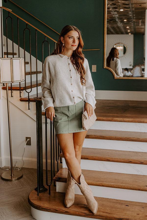 impressions Cozy Mornings Knit Cardigan in Oatmeal