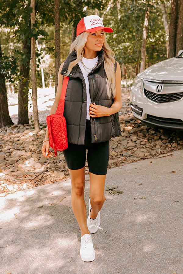 impressions Creekside Cabin Puffer Vest in Black