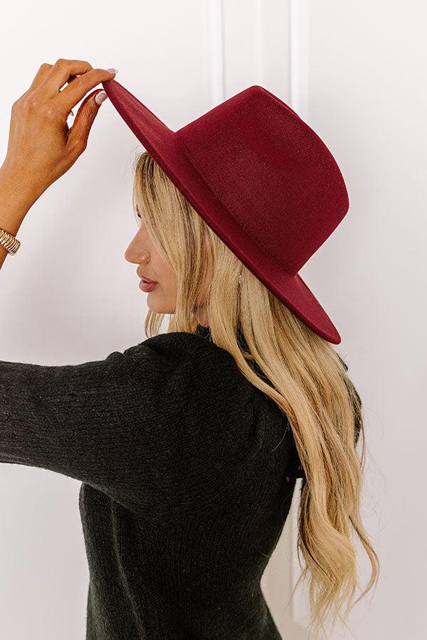 Impressions Crisp Breeze Felt Fedora In Wine