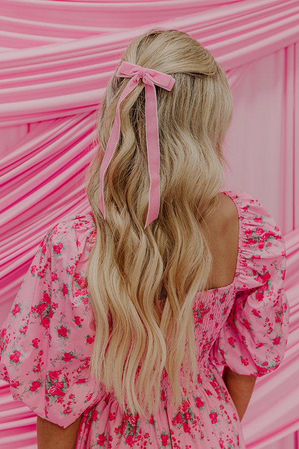 impressions Cue The Charm Velvet Bow Hair Clip