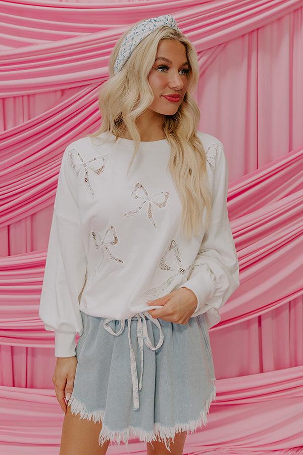 Impressions Cute Energy Embroidered Sweatshirt