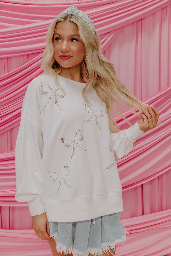 impressions Cute Energy Embroidered Sweatshirt