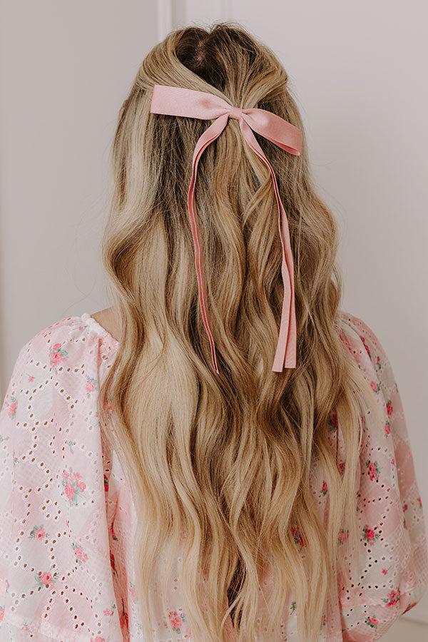 impressions Darling Smile Bow Hair Clip in Pink