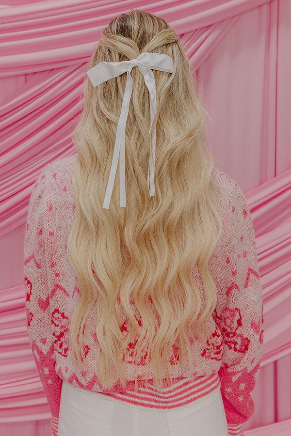 impressions Darling Smile Bow Hair Clip in White