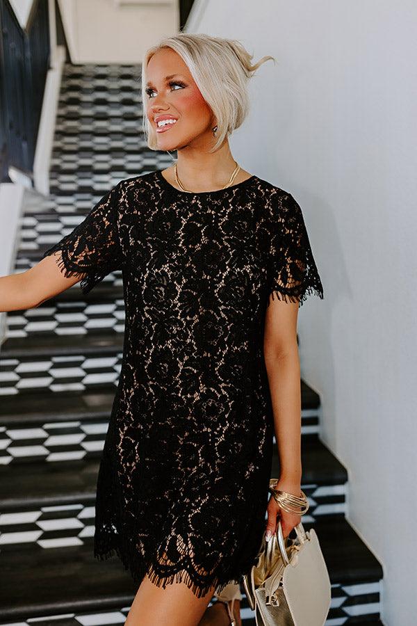Impressions Dearest Memory Lace Dress In Black