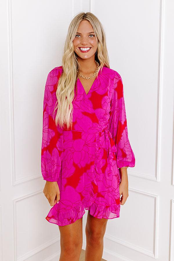 Impressions Dinner And A Movie Floral Wrap Dress