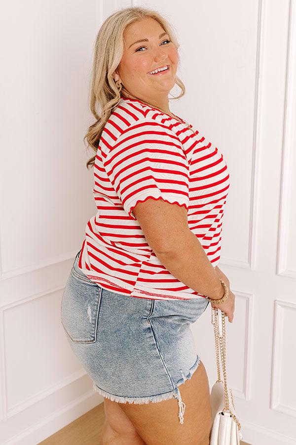 Impressions Dockside Charm Stripe Top Curves