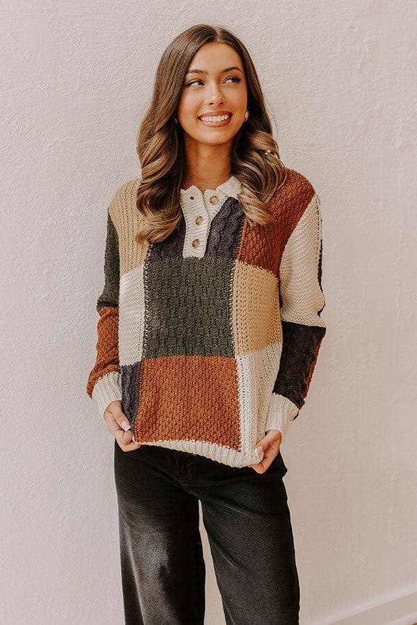Impressions Downtown Dallas Color Block Sweater