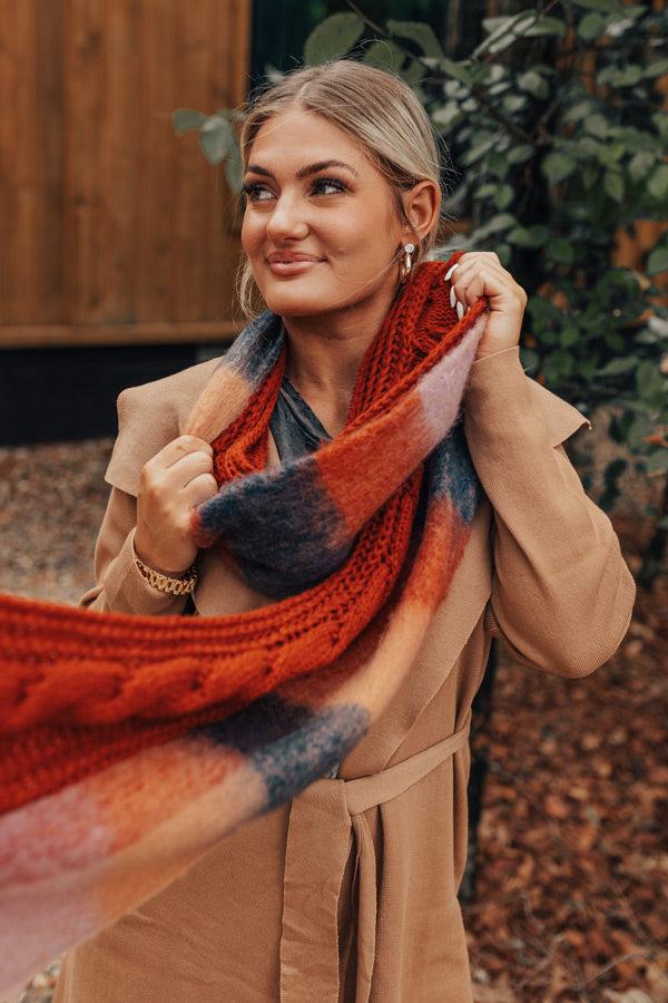 Impressions Early Start Knit Scarf In Rust