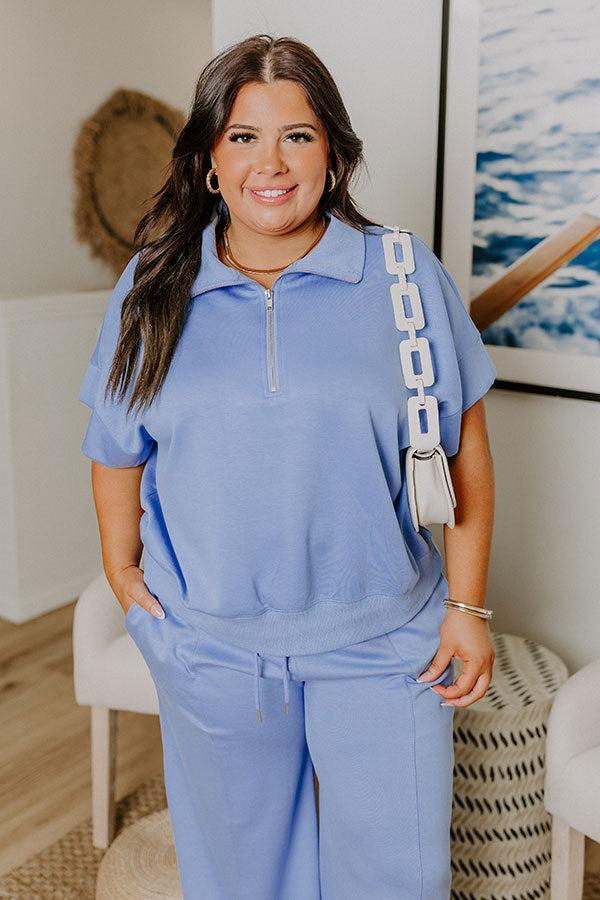 impressions Easygoing Quarter Zip Top Curves