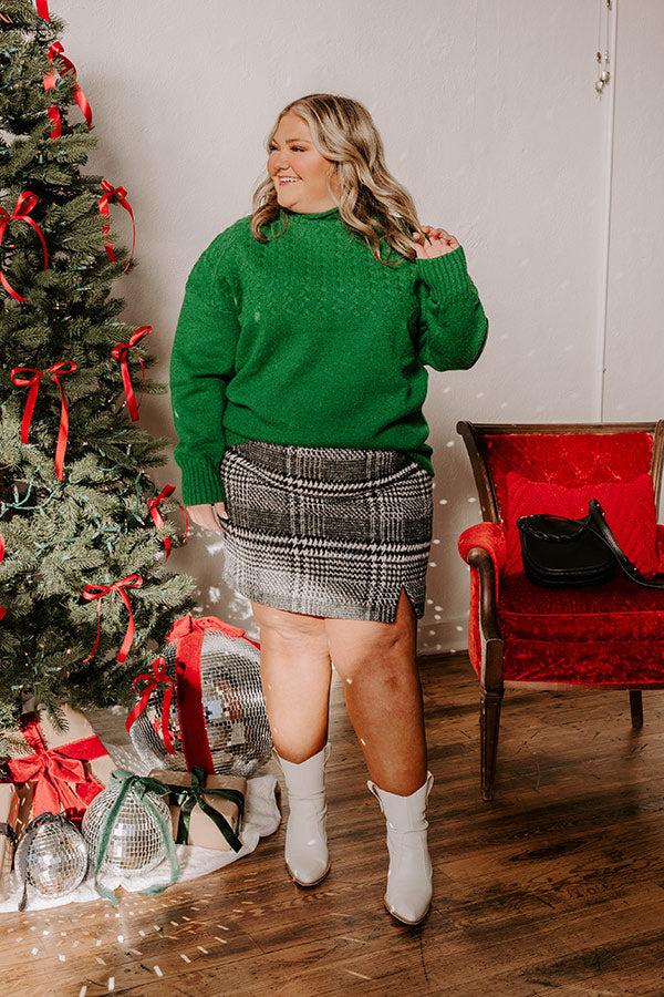 impressions Evergreen Dreams Knit Sweater Curves