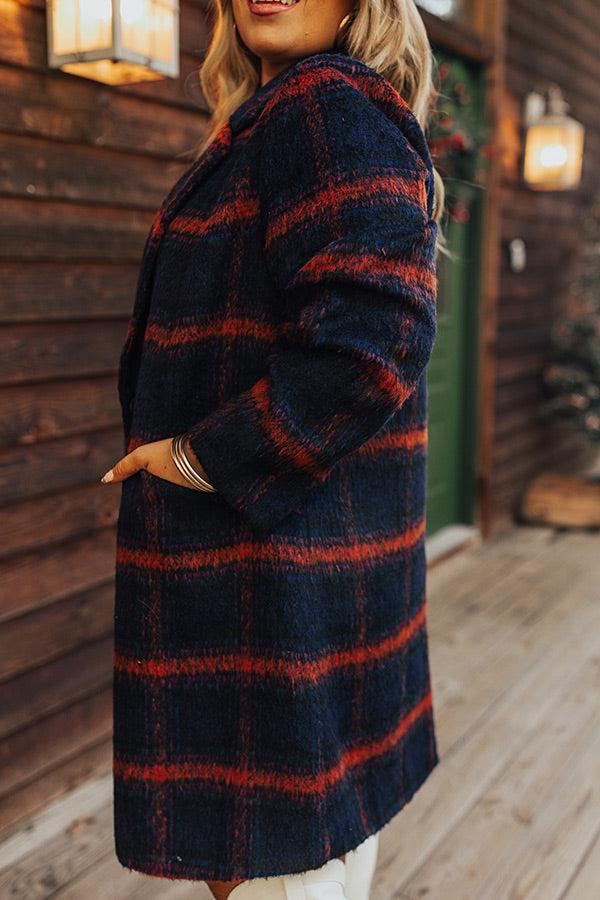 Impressions Fall Frenzy Plaid Coat Curves