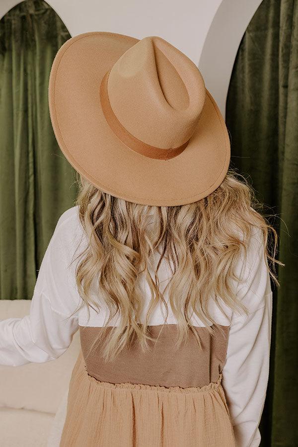 Impressions Fall Vibes Felt Fedora In Khaki