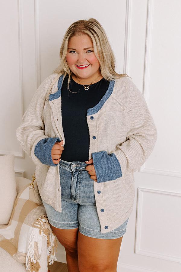 Impressions Falling Leaves Knit Cardigan Curves