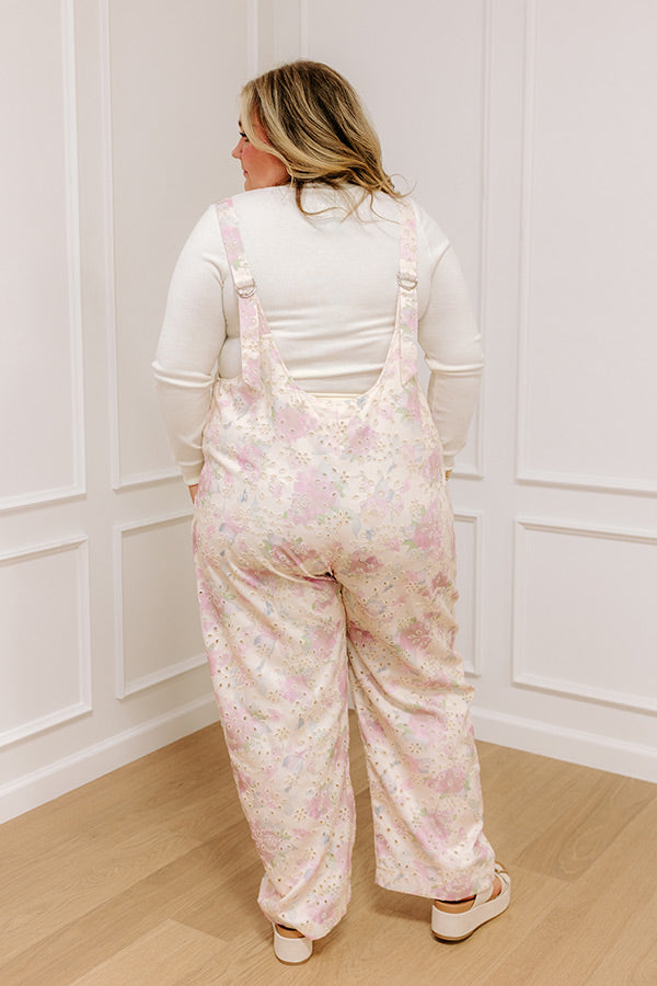 Impressions Feeling Dreamy Eyelet Jumpsuit Curves