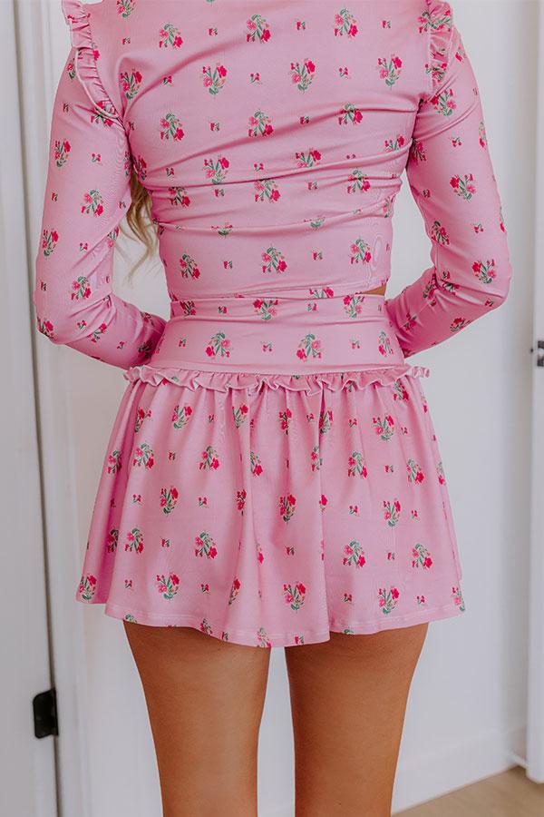 Impressions Feeling Flirty High Waist Floral Skort