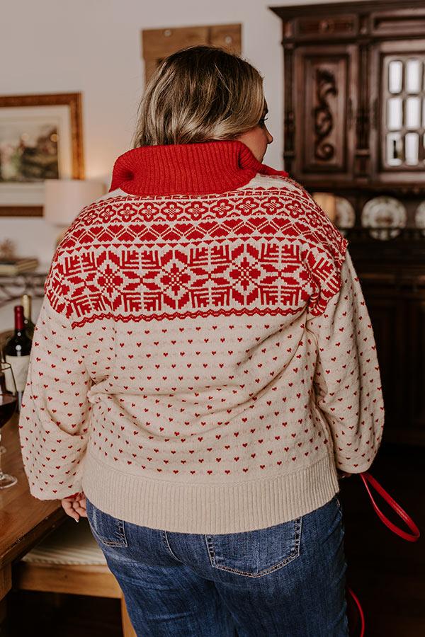 Impressions First Snowfall Knit Sweater Curves