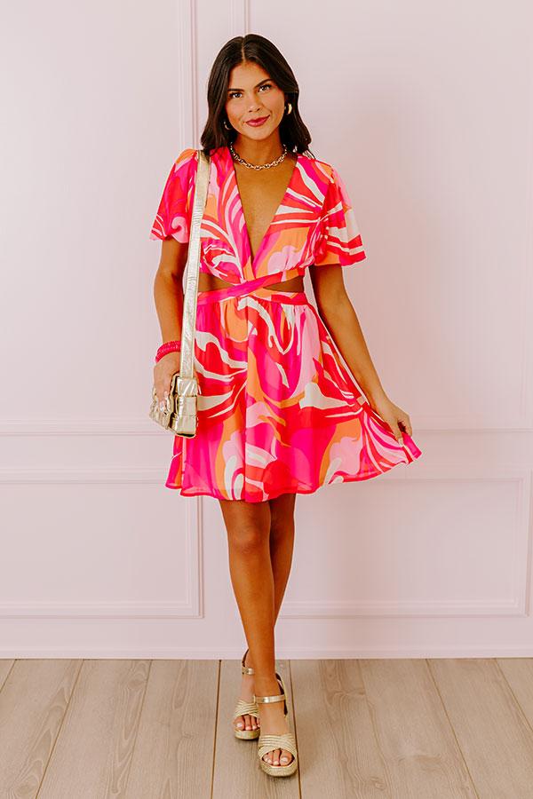 impressions Flirtatious Flair Cut Out Mini Dress