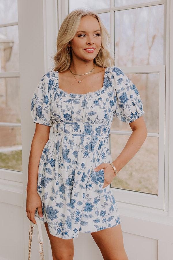 Impressions Floral Daydream Denim Romper