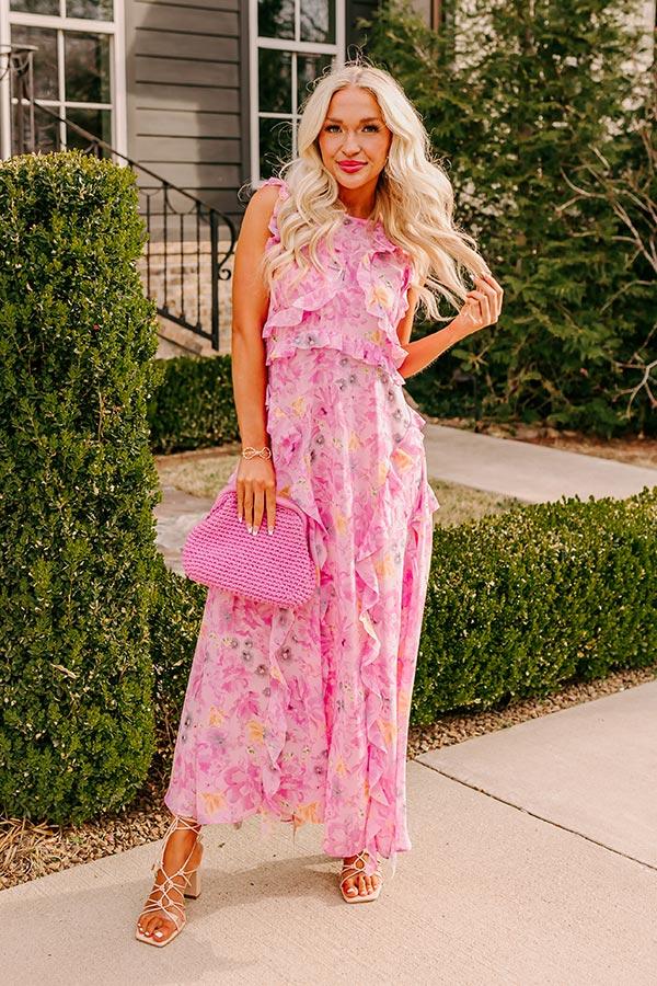 impressions Floral Dreams Ruffle Maxi Dress
