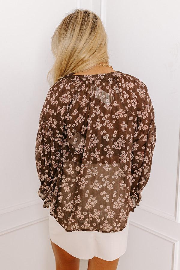 Impressions Floral Fascination Shift Top