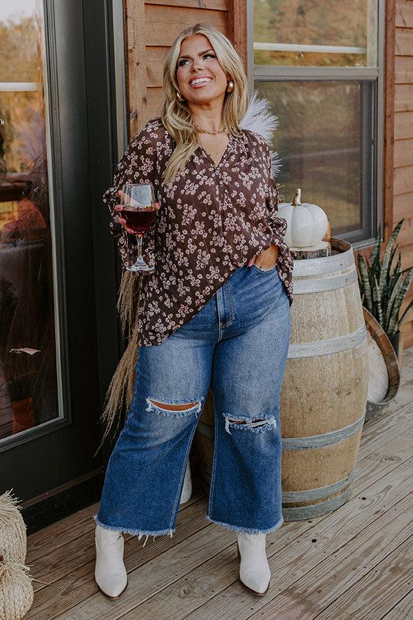 Impressions Floral Fascination Shift Top Curves