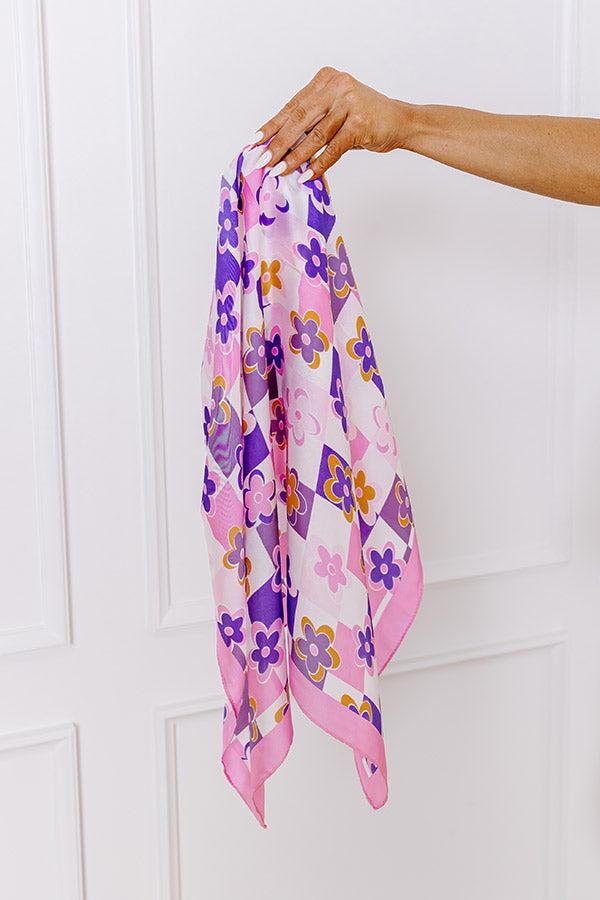 impressions Flower Power Satin Scarf