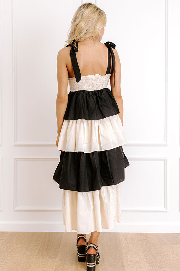 Impressions Formal Flair Tiered Midi Dress