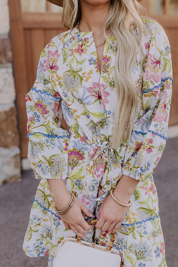 Impressions French Garden Floral Mini Dress