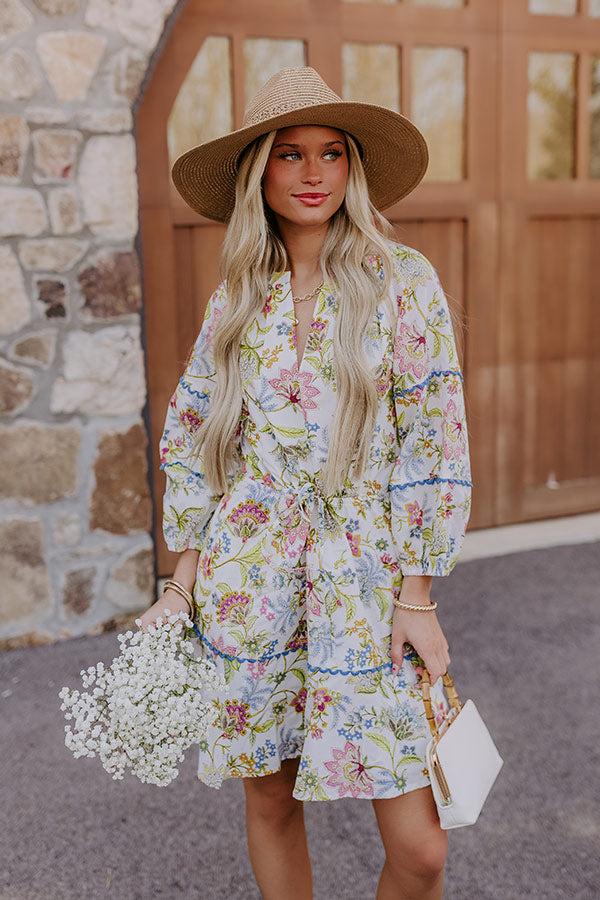 impressions French Garden Floral Mini Dress
