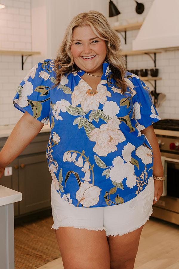 Impressions Garden Daydream Floral Top Curves