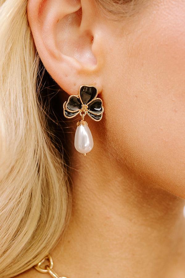 Impressions Garden Glam Earrings In Black