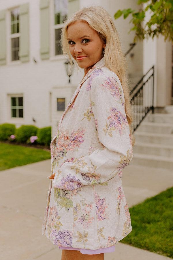 Impressions Garden Party Floral Blazer