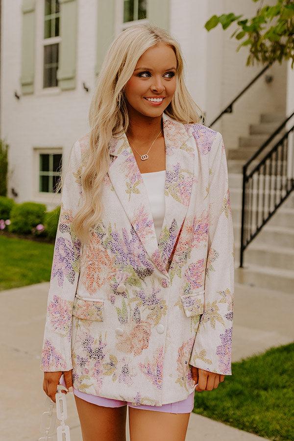 impressions Garden Party Floral Blazer