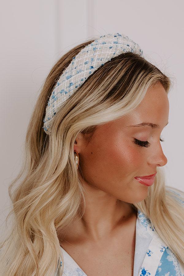 impressions Girl Boss Tweed Headband in Beige