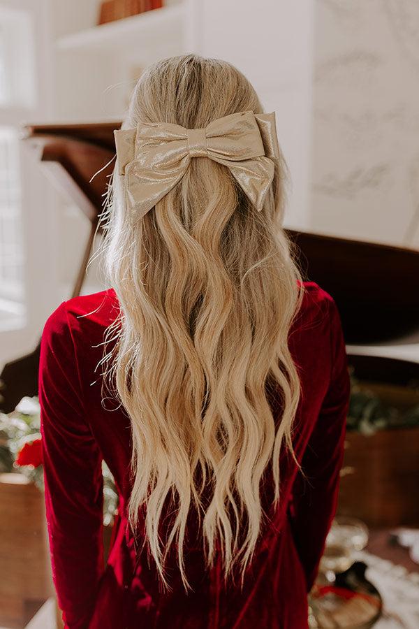 impressions Golden Glow Bow Hair Clip